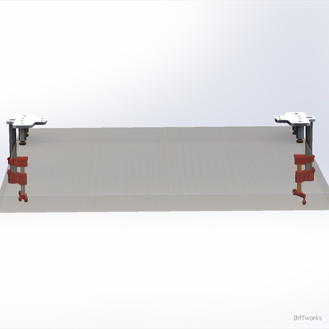 Clamps attach to your existing rail and  table